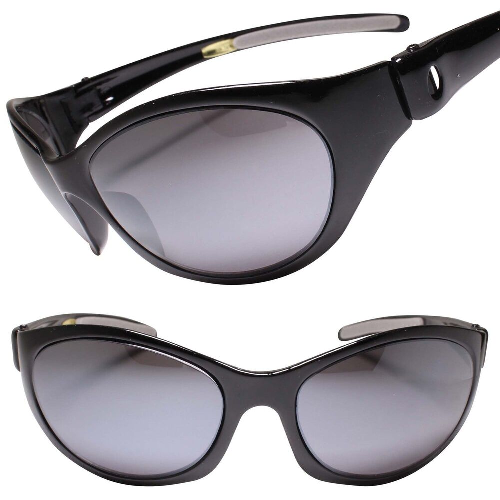 Black Wrap Around Lightweight Sunglasses for Outdoor Sports All-Day Wear